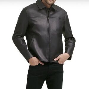 NWT Men’s Cole Haan Black Leather Jacket